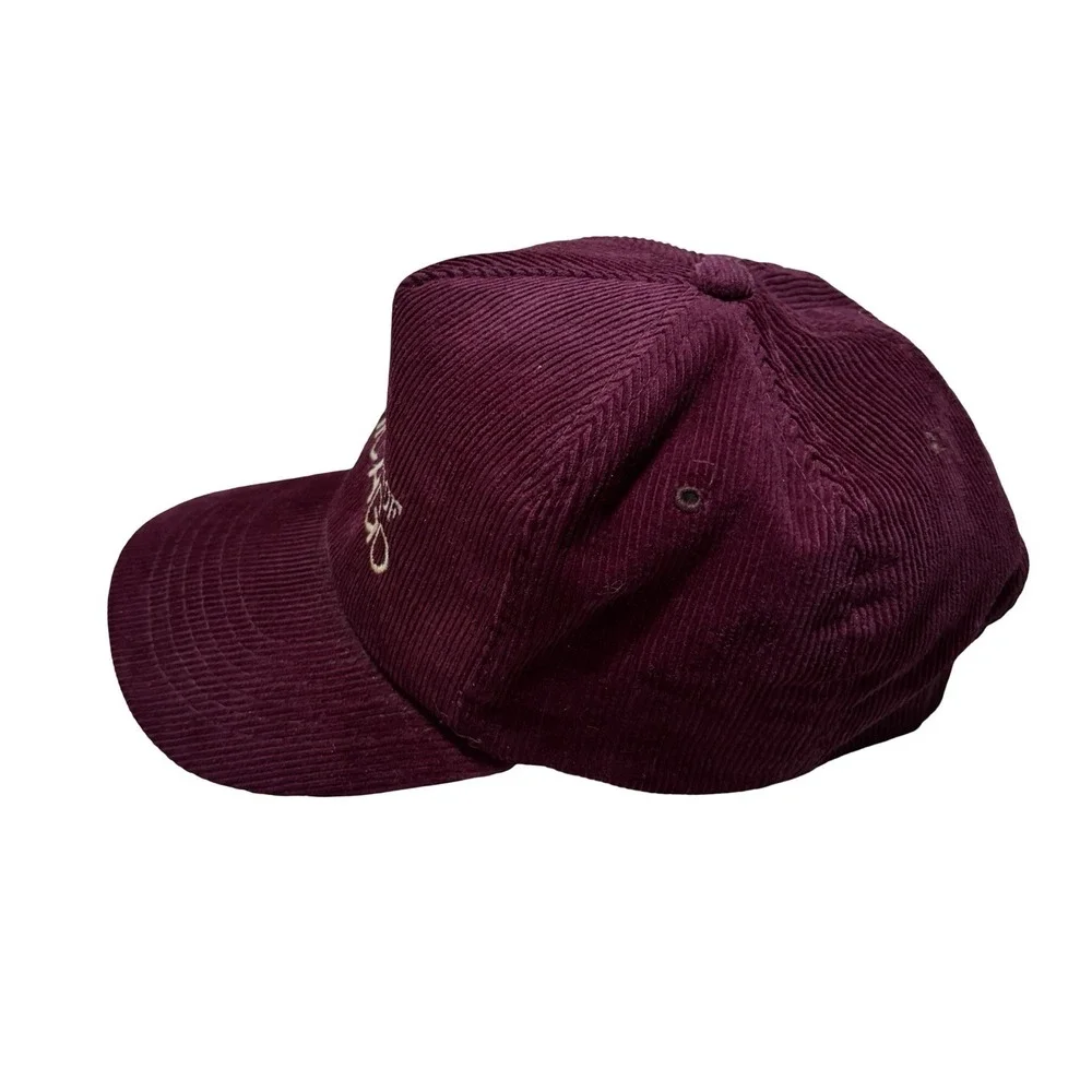 Vintage University Of Chicago Corduroy  Embroidered Baseball Hat Snap Back